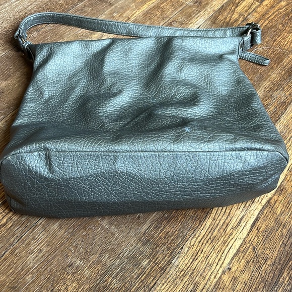 Nine West large shoulder bag textured faux leather gray green - Picture 7 of 14
